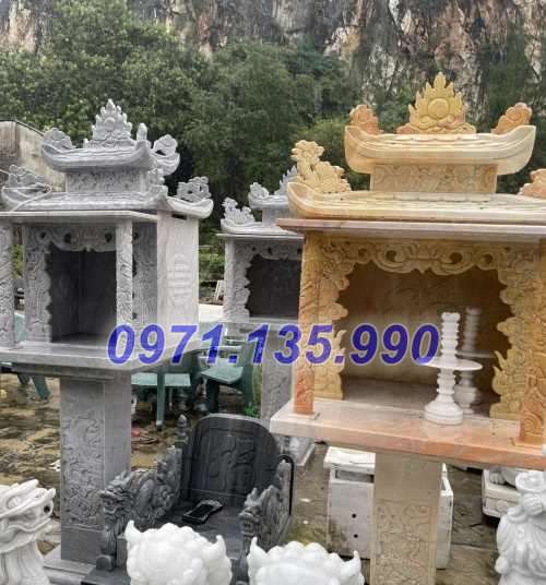 Cây hương đá - Mẫu miếu bàn thờ thiên bằng đá đẹp bán Bắc Giang